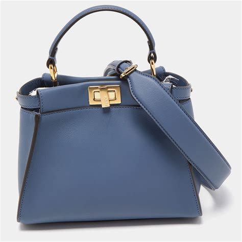 fendi mini peekaboo blue|Fendi peekaboo snakeskin.